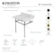 Kingston Brass 30X22 Carrara Marble Vanity Top W/Brass Feet Combo, Carrara Marble/Blk KVPB3030MB0 - alternate 2